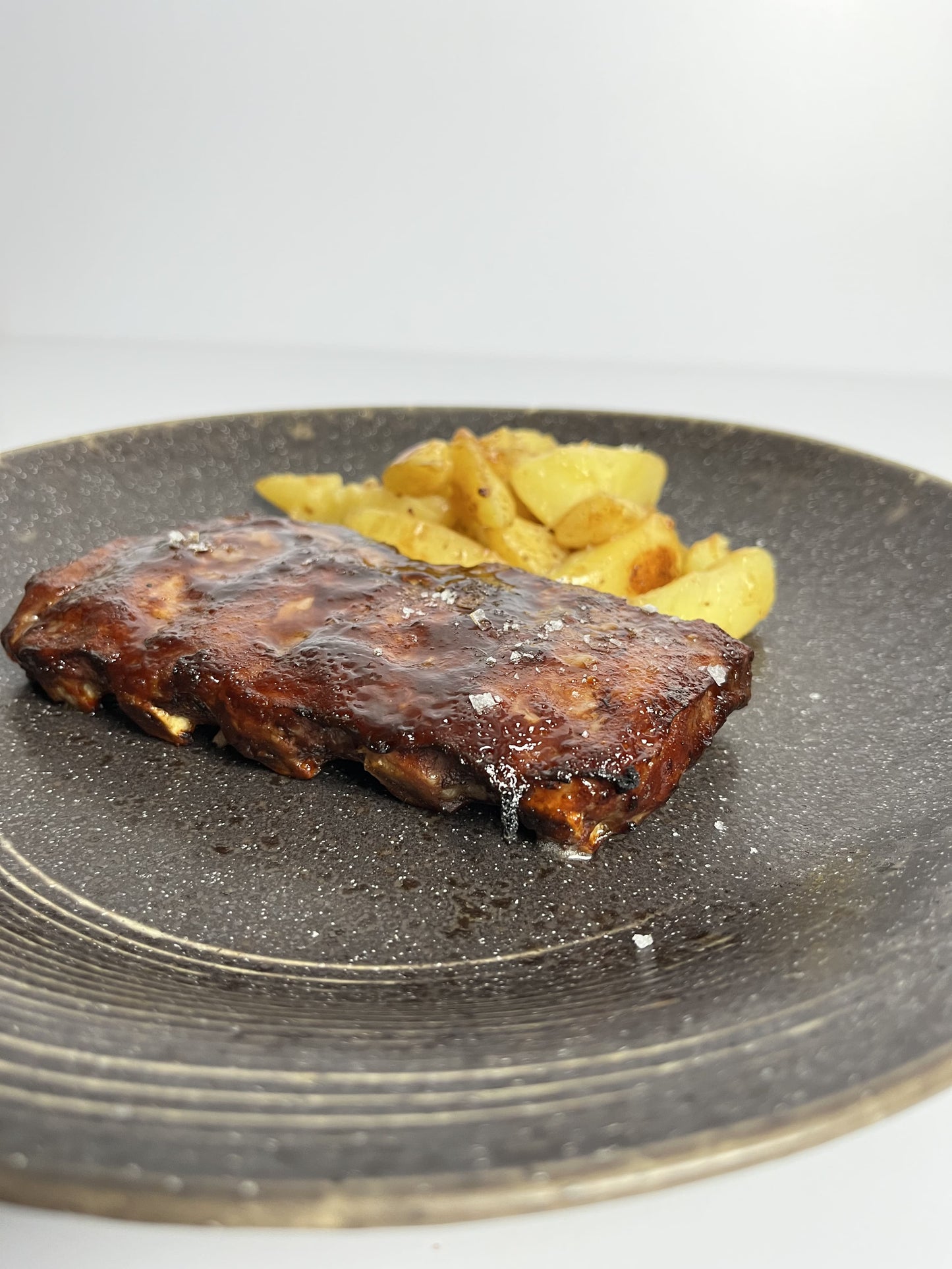 Costilla de cerdo ibérico con salsa barbacoa
