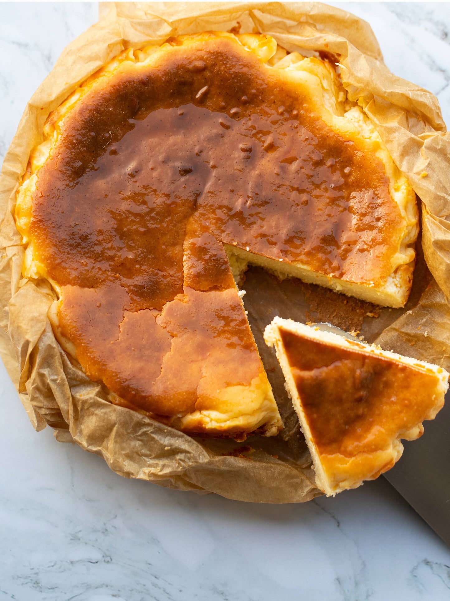 Tarta de queso vasca
